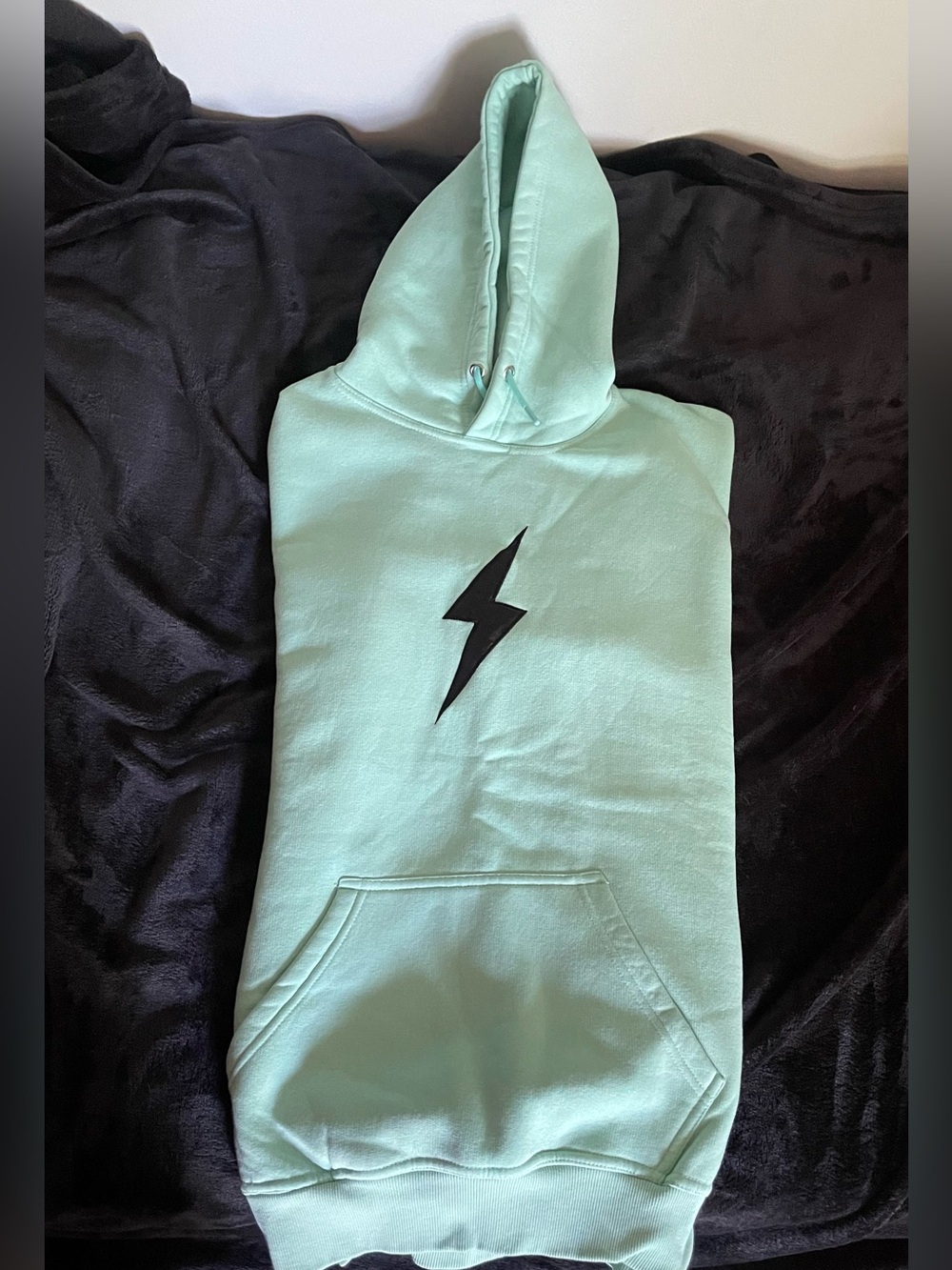 Men's Mint Green Lightning Bolt Hoodie - Brand Unspecified